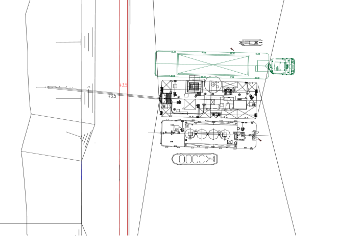 苅田港本港11地区埠頭用地造成（第三工区）工事の配置図