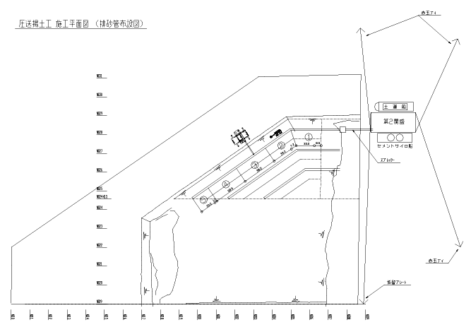 苅田港本港11地区埠頭用地造成（第一工区）工事の配置図